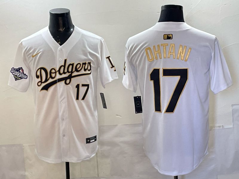 Men 2026 Nike Los Angeles Dodgers #17 Ohtani White Game MLB Jersey 011